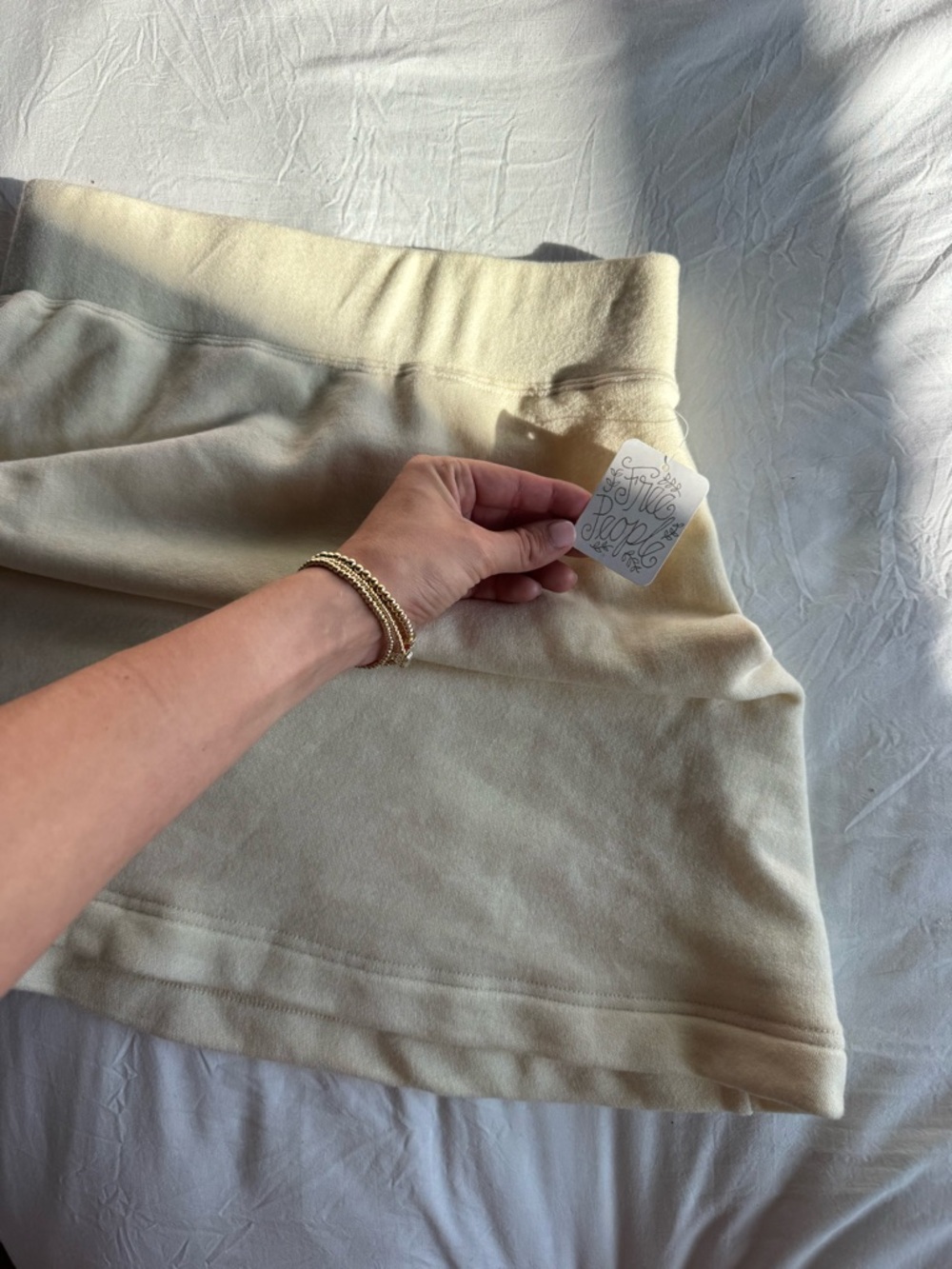 Free People Knit Cream Skirt - Picture 7 of 8